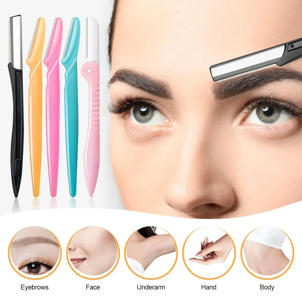 14-in1 Eyebrow Razor Kit, Professional Dermaplane Face Razor with Eyebrow Tweezers/Scissors/Clipper/Spoolie Brush & More