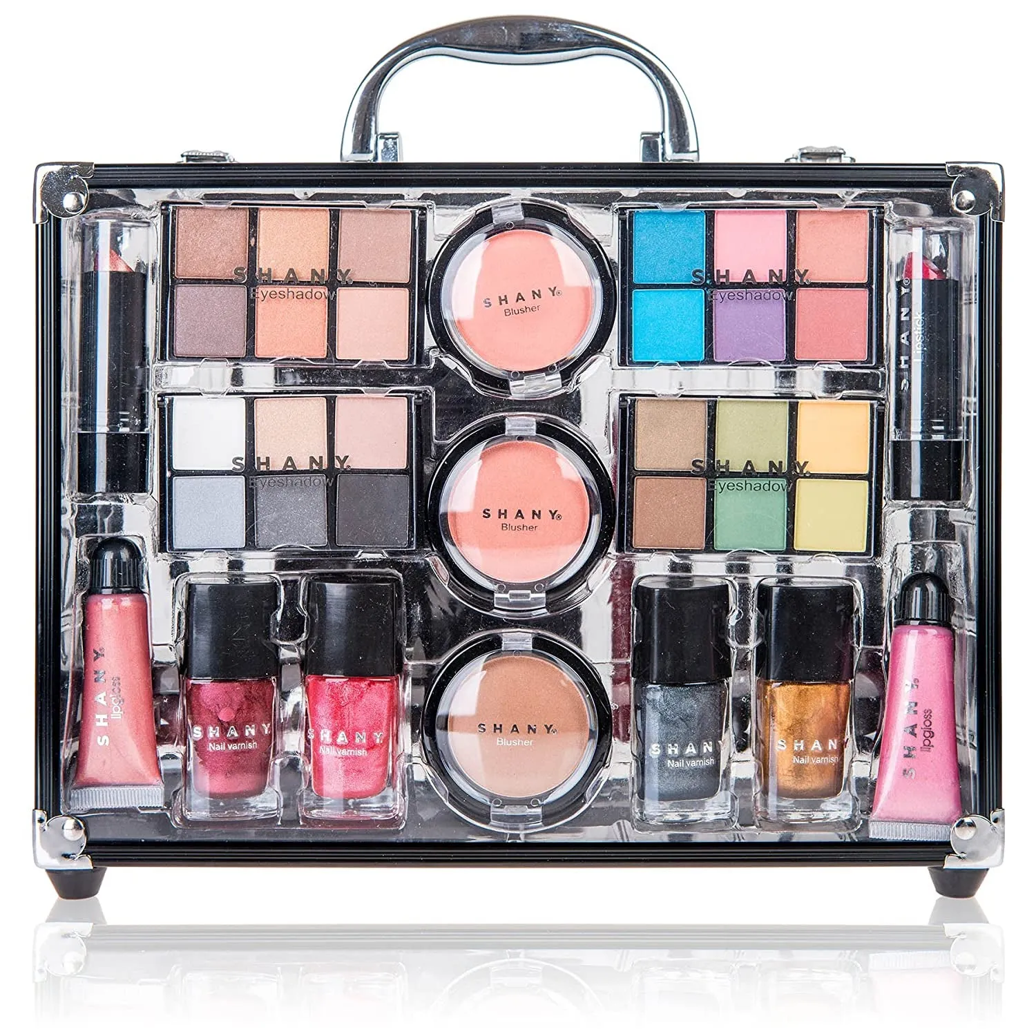 All-in-One Makeup Train Case with Safe Non-Toxic Makeup Set for Beginners and Professionals