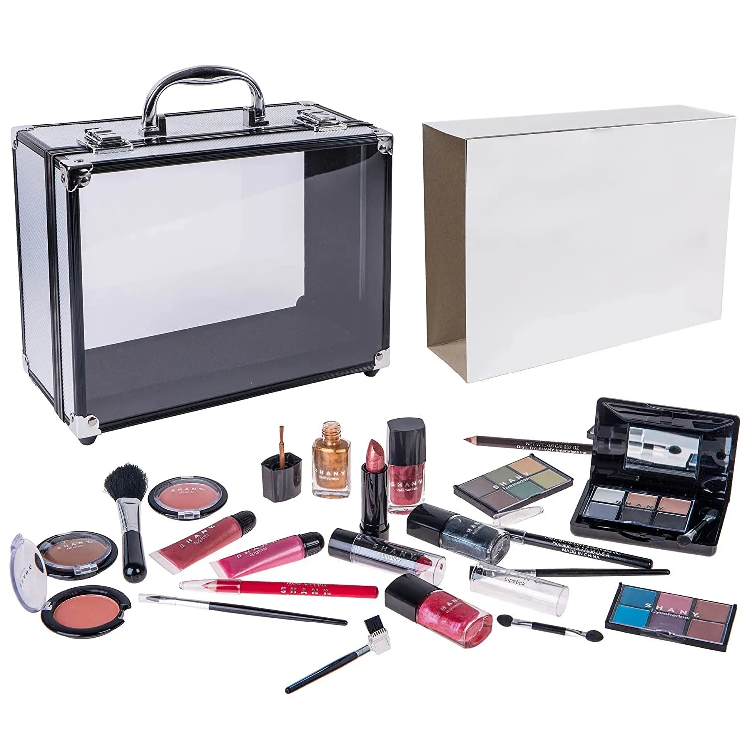 All-in-One Makeup Train Case with Safe Non-Toxic Makeup Set for Beginners and Professionals