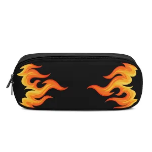 Back to School Supplies: Stylish & Fun PU Leather Pencil Case for Tweens & Teens. Anime inspired Black, Red, Orange Pencil Case