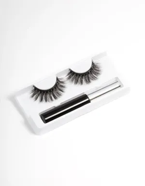 Black Volume Imitation Mink Magnetic Fake Eyelashes