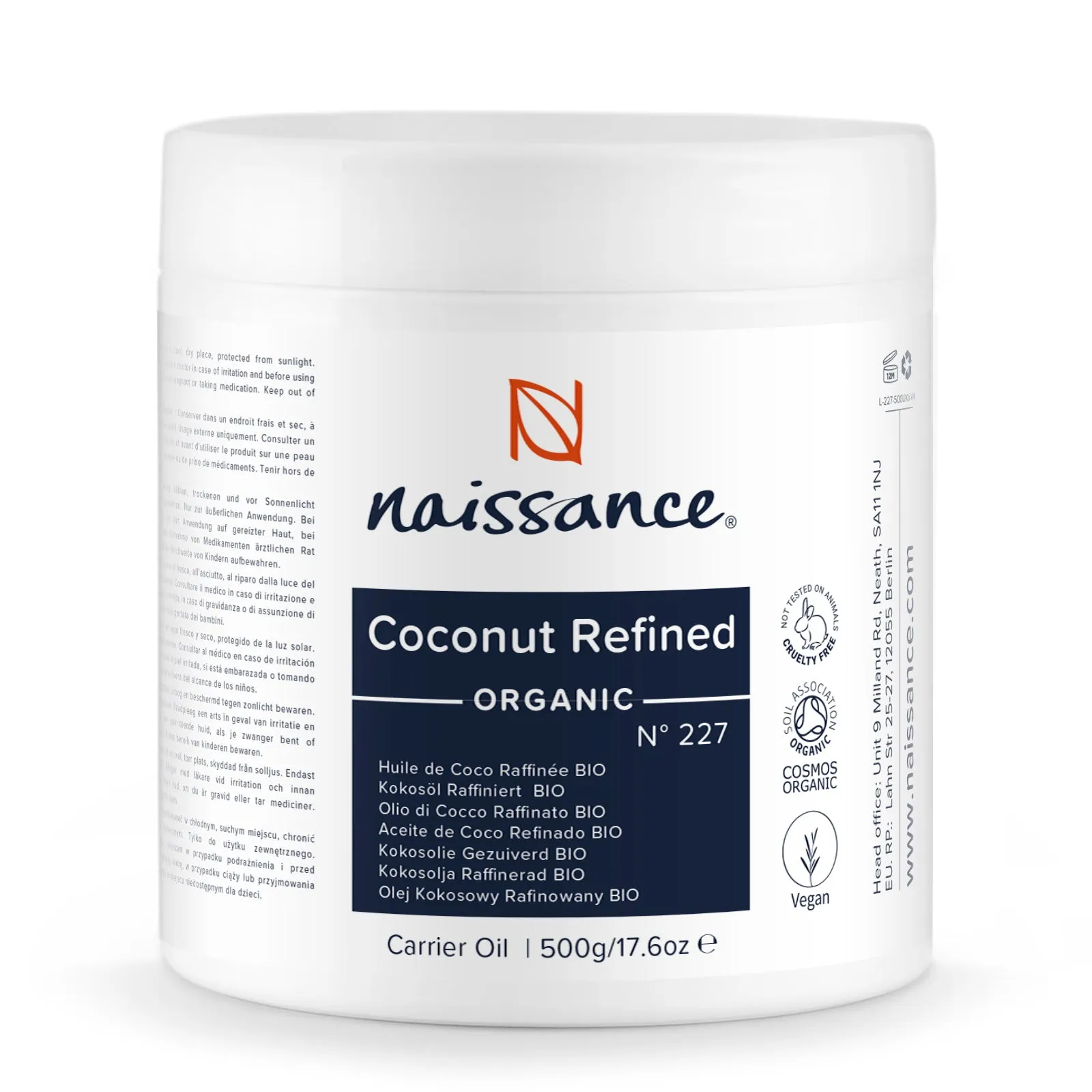 Coconut Refined Organic Oil (solid) (N° 227)