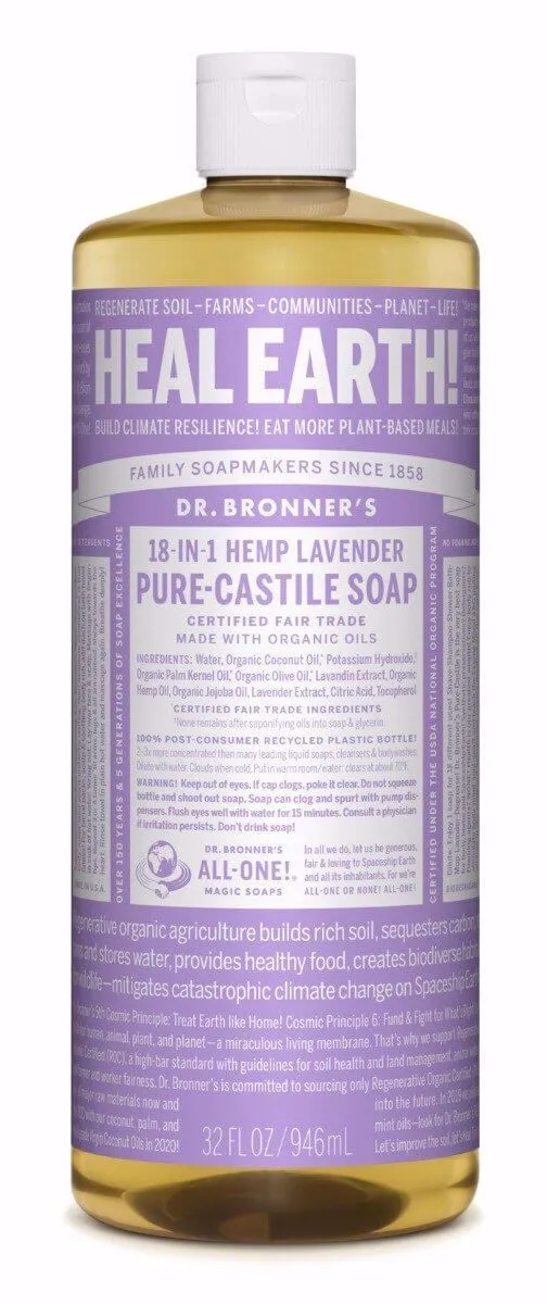 Dr Bronner's Castile Soap Hemp Lavender 472ml