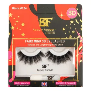 Faux Mink 3D Eyelashes- Kiara No. 124 (Texture & Lengthening Drama Effect)