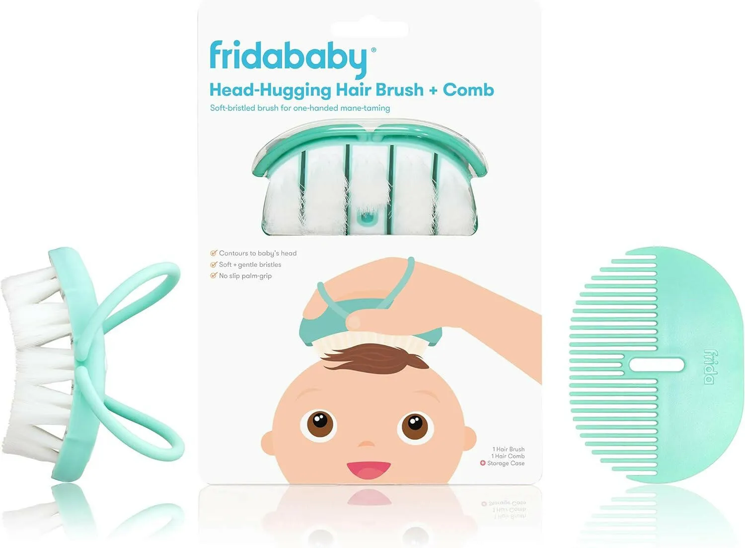 Frida Baby Infant Head-Hugging Hairbrush   Styling Comb Set