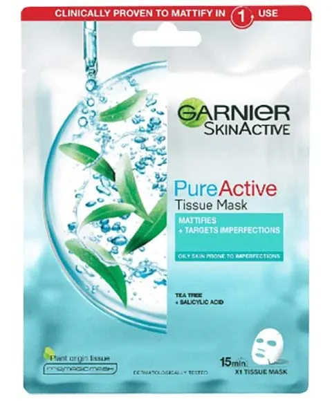 Garnier Skin Active Pure Active Tea Tree Plus Salicylic Acid Tissue Mask