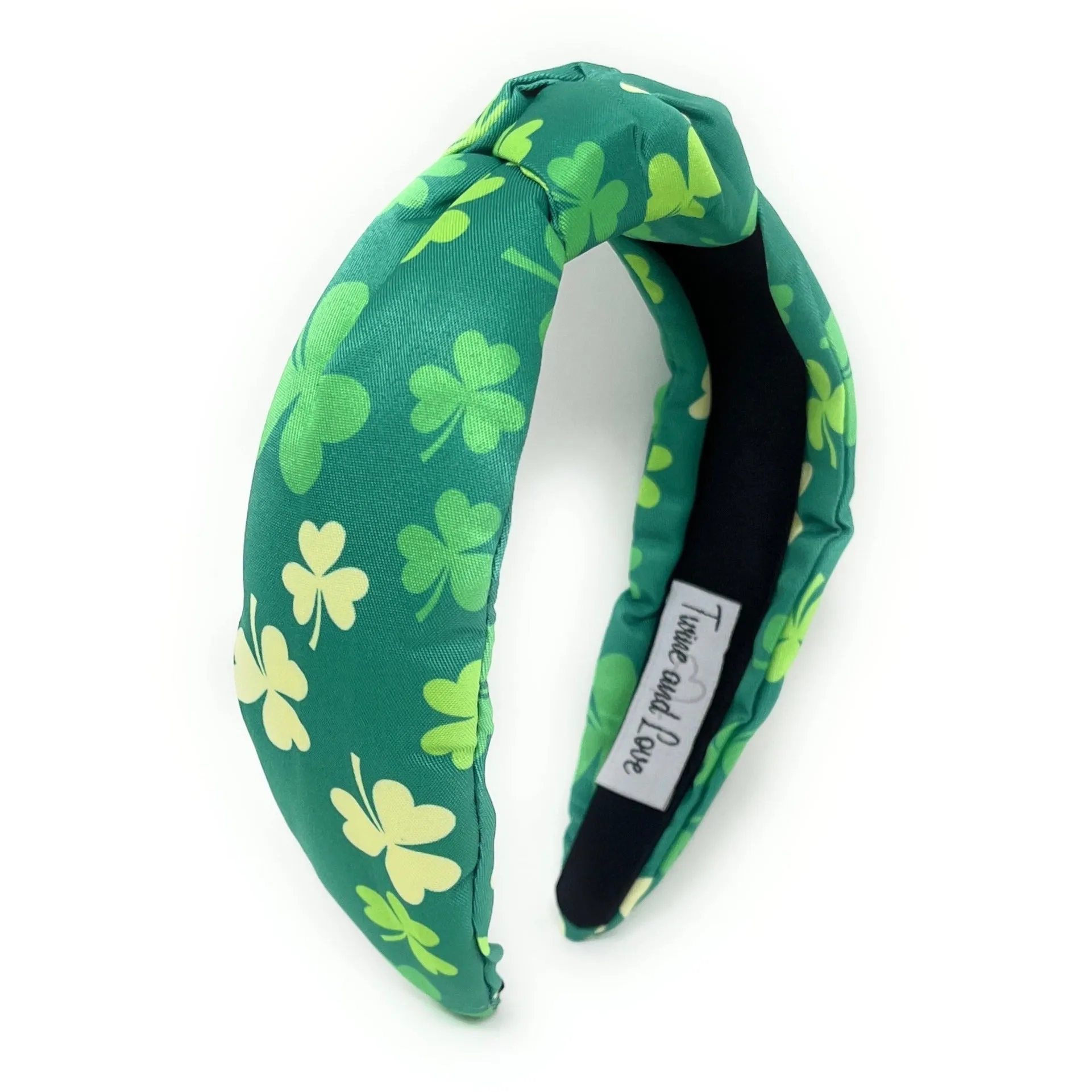 Green Four Leaf Clover Knot Headband