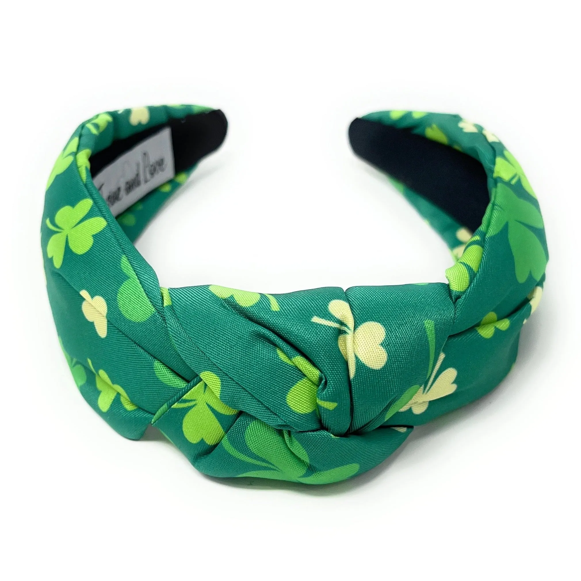 Green Four Leaf Clover Knot Headband