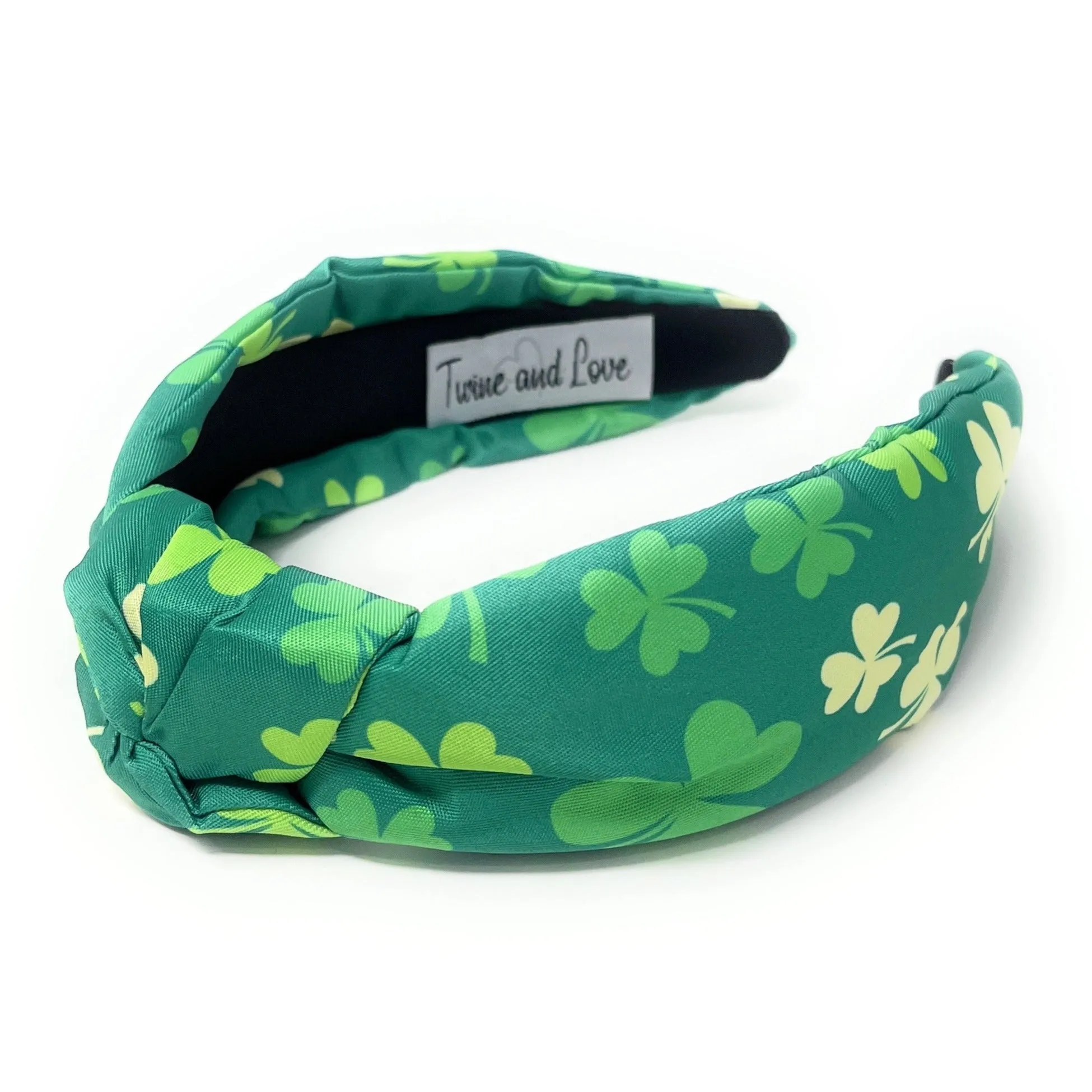 Green Four Leaf Clover Knot Headband