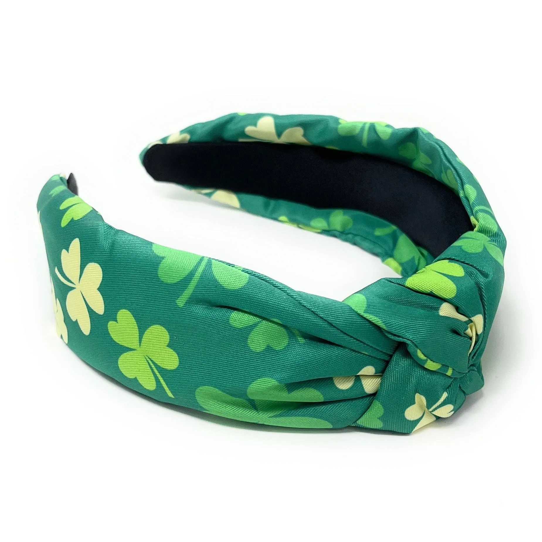 Green Four Leaf Clover Knot Headband