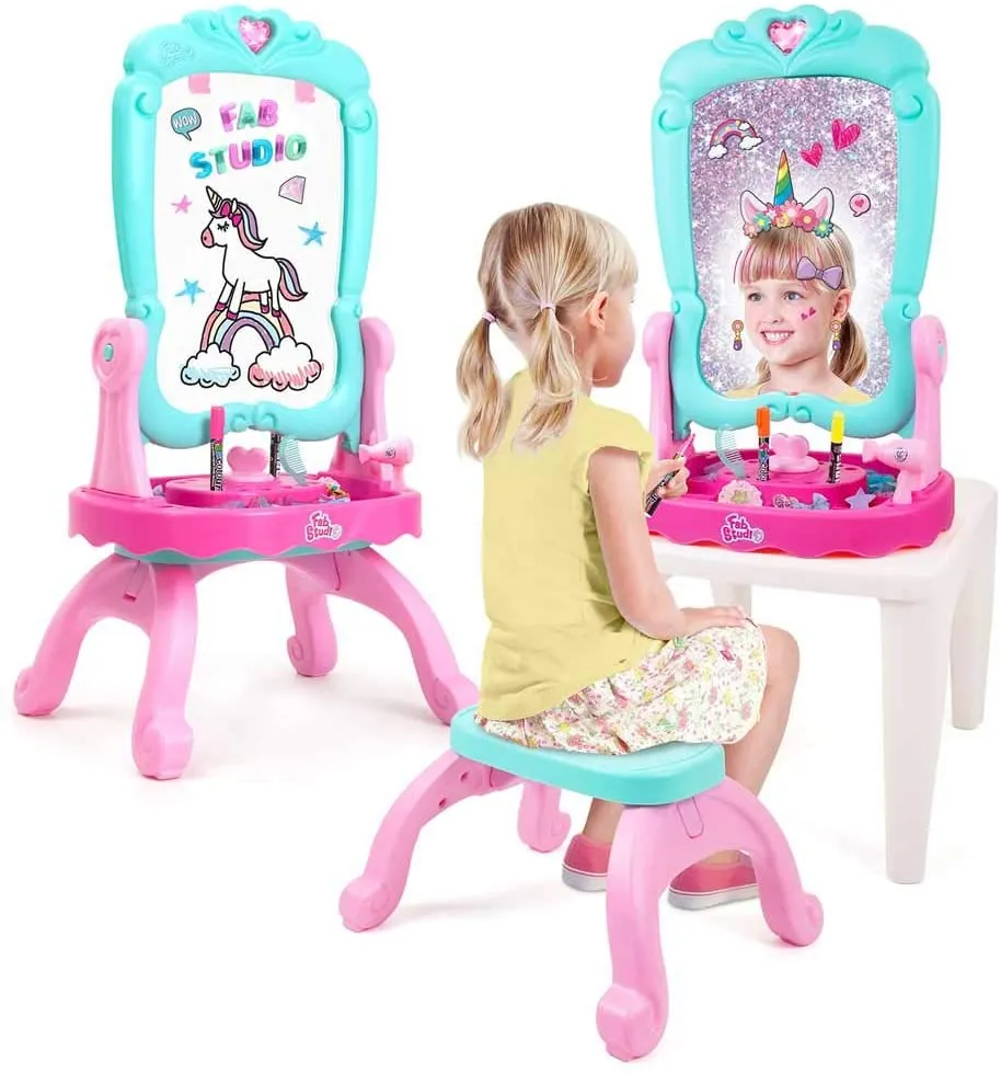 GROW N UP Vanity Set Fab Studio: FabStudio 3 in 1 Vanity Easel combines role play and creative play in one - 6041