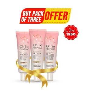 Hemani Pack Of 3 Oh So Flawless Bb Cream - Light