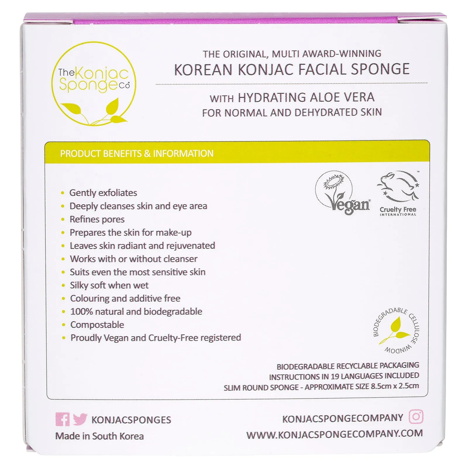 Konjac Aloe Vera Facial Sponge - New Shape