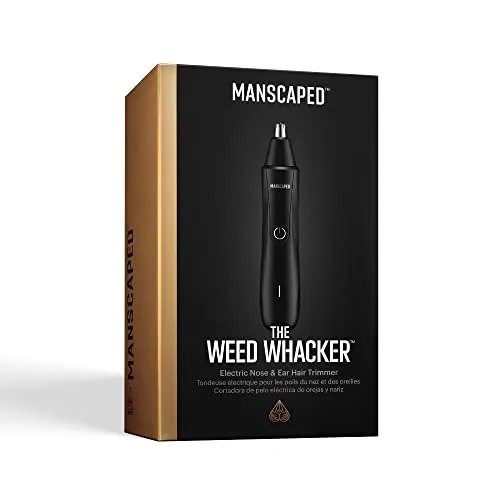 MANSCAPED™ The Weed Whacker™ Nose and Ear Hair Trimmer – 9,000 RPM Precision Tool with Rechargeable Battery, Wet/Dry, Easy to Clean, Hypoallergenic Stainless Steel Replaceable Blade