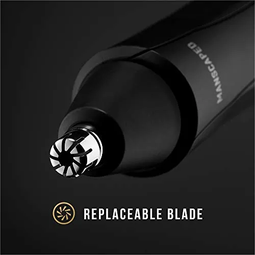 MANSCAPED™ The Weed Whacker™ Nose and Ear Hair Trimmer – 9,000 RPM Precision Tool with Rechargeable Battery, Wet/Dry, Easy to Clean, Hypoallergenic Stainless Steel Replaceable Blade