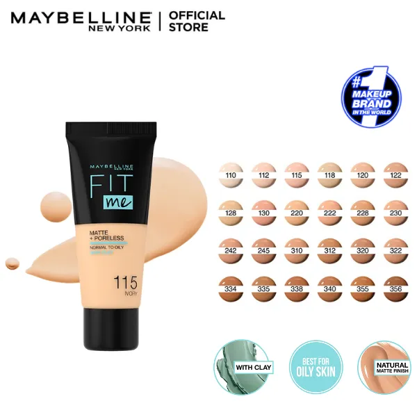 Maybelline New York Fit Me Matte   Poreless Face Foundation - 30ml