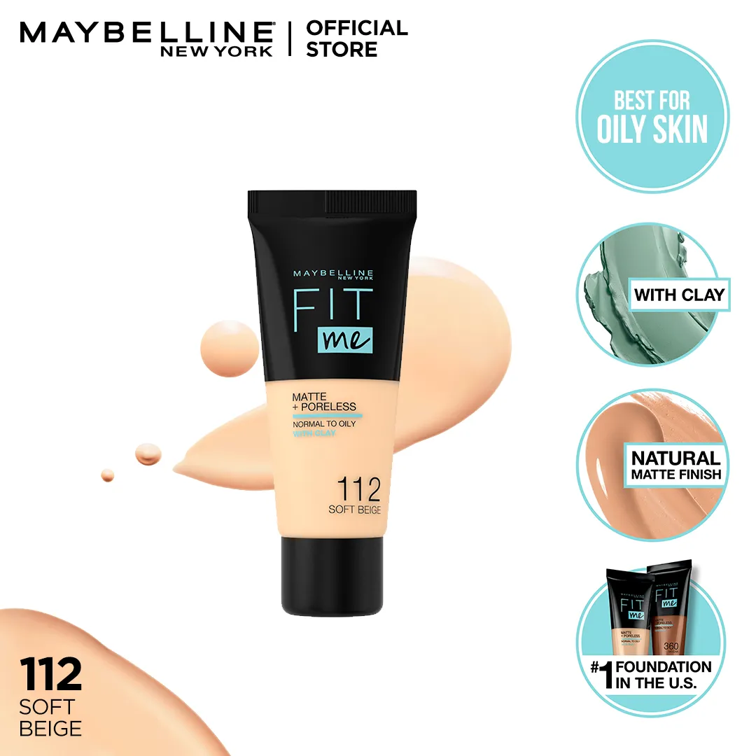 Maybelline New York Fit Me Matte   Poreless Face Foundation - 30ml