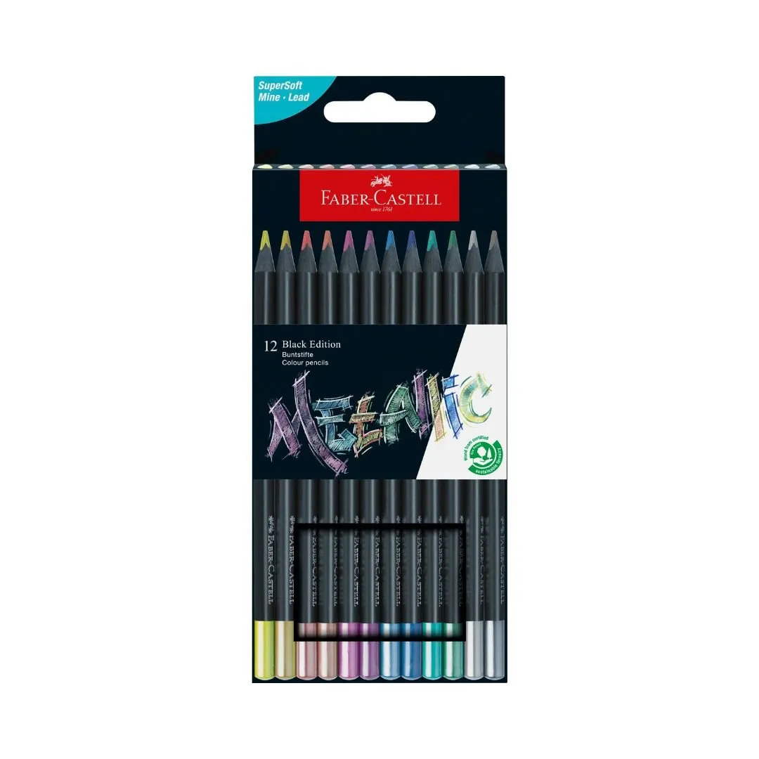 Metallic Colour Pencils Black Edition Faber-Castell