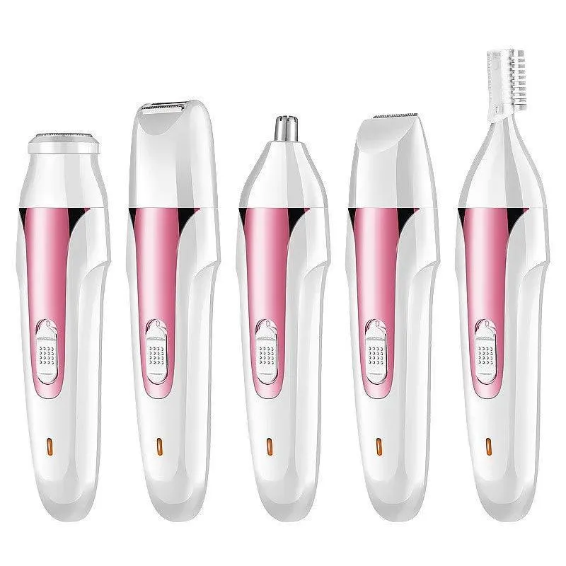 Multifunction Electric Epilator 5 in 1 Women Face Underarm Bikini Hair