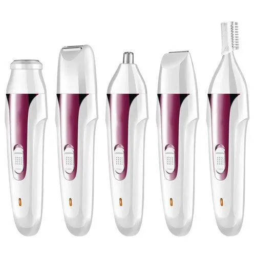 Multifunction Electric Epilator 5 in 1 Women Face Underarm Bikini Hair