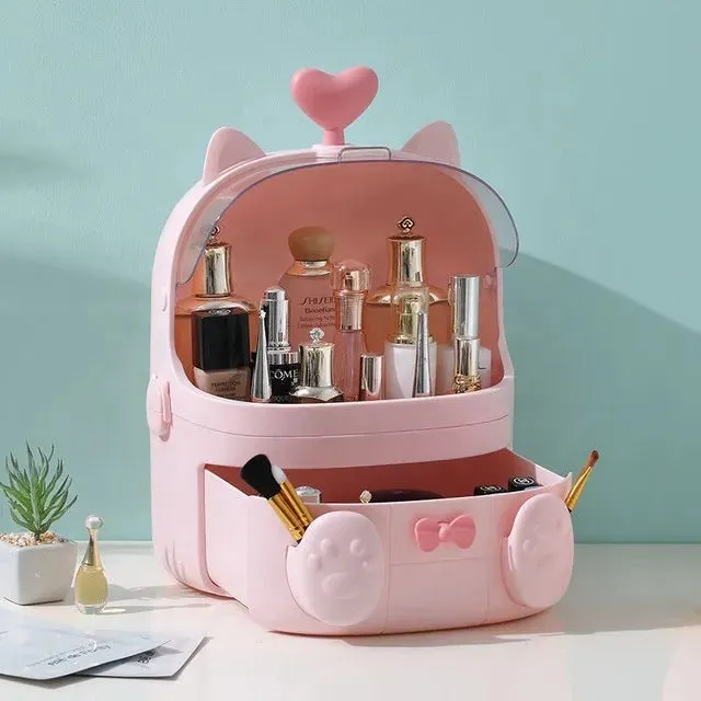 Multifunctional Cat Shape Makeup Organizer