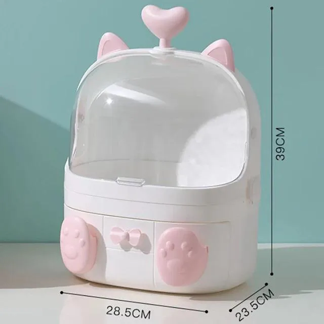 Multifunctional Cat Shape Makeup Organizer