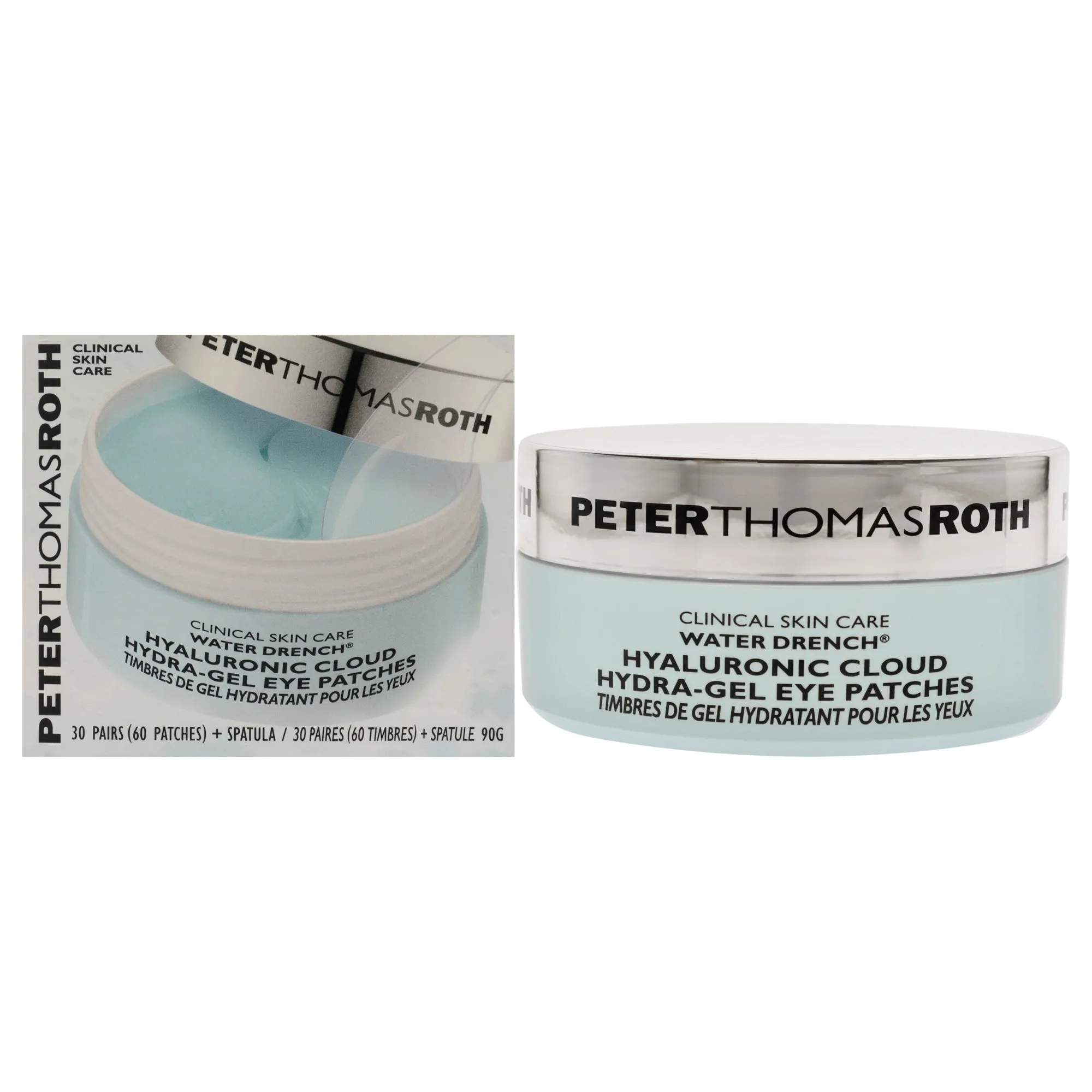 Peter Thomas Roth Water Drench Hyaluronic Cloud Hydra-Gel Eye Patches, Hyaluronic Acid Under-Eye Patches for Fine Lines, Wrinkles and Puffiness