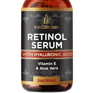 Retinol Serum for Face with Hyaluronic Acid Vitamin E and A DOUBLE SIZED 2 oz