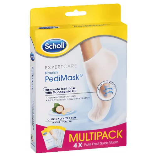 Scholl Macadamia Oil Pedimask Multipack 4 Pairs