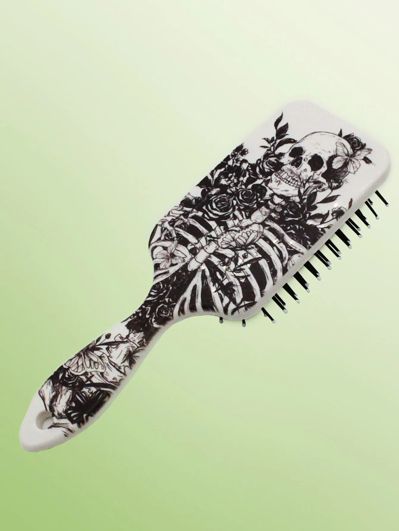 Skull and Flower Hair Brush Detangling Hair Brush Detangler Brush Hair Comb Gift