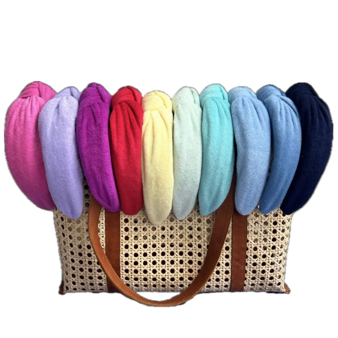 Terry Cloth Spa Topknot Headbands (12 Color Options)