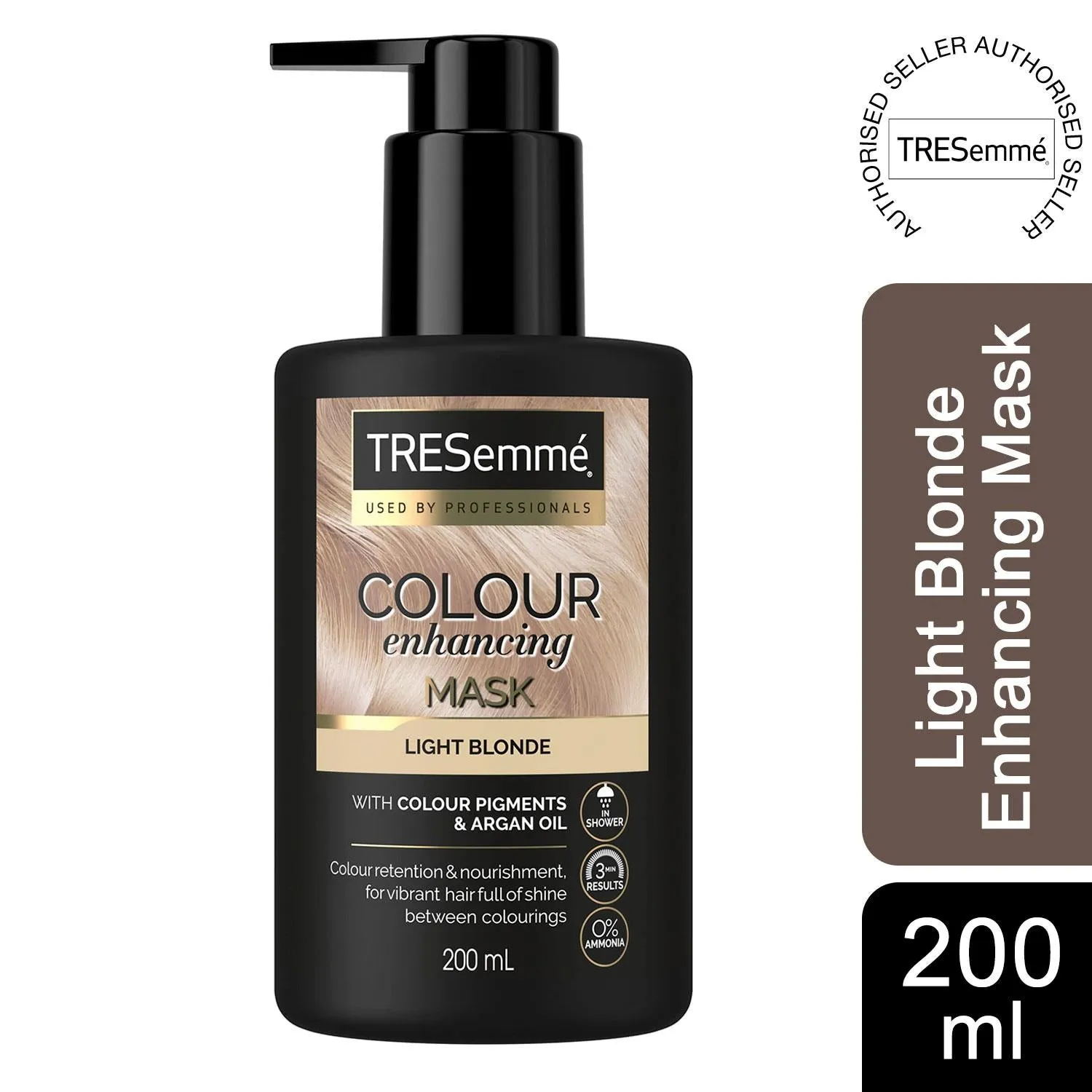 TRESemme Light Blonde Colour Enhancing Mask with Colour Pigment & Argan Oil 200ml