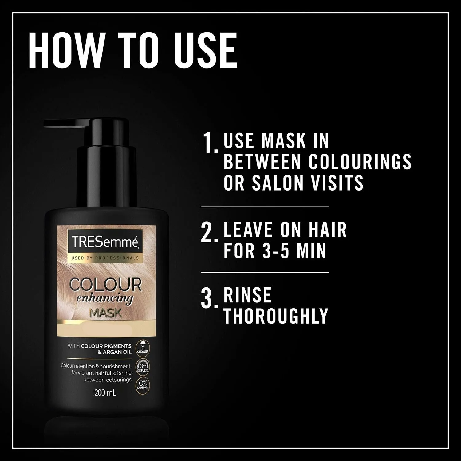 TRESemme Light Blonde Colour Enhancing Mask with Colour Pigment & Argan Oil 200ml