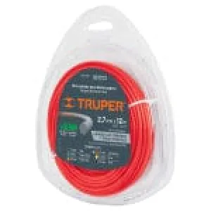 Truper Round Trimmer Line 2.7mm x 12m  Red Landscaping Line for Use in Public Areas, Clearing of Residential and Commercial Properties- 17629